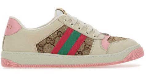 gucci crystal screener sneakers|Gucci platform sneakers with crystals.